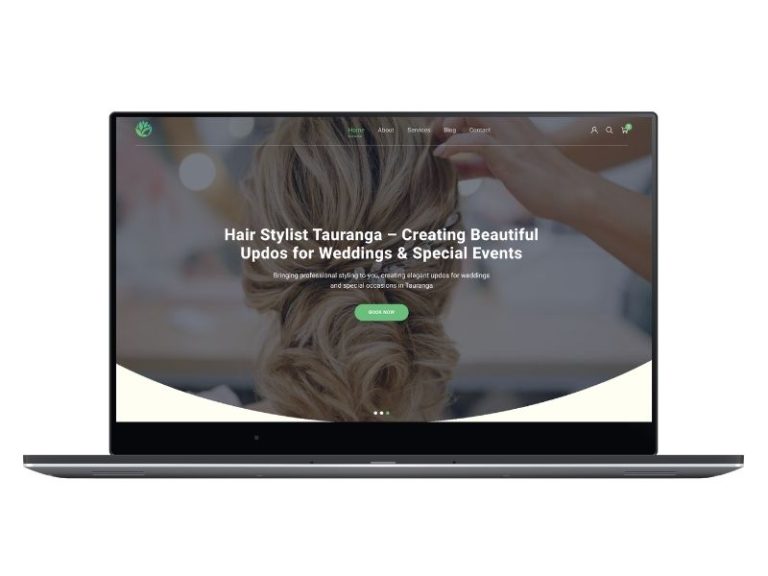 Healthy hair web design mount maunganui