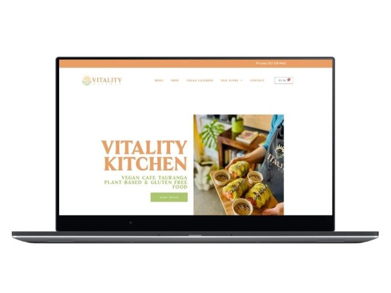 Vitality Kitchen Tauranga web design